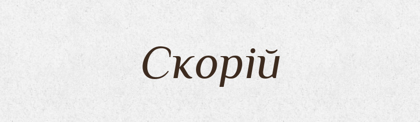 Скорій — Великий тлумачний словник сучасної української мови