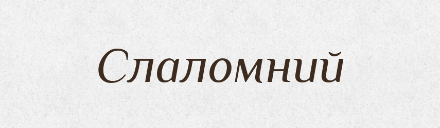 Слаломний — Великий тлумачний словник сучасної української мови