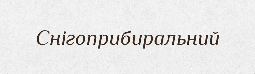Снігоприбиральний — Великий тлумачний словник сучасної української мови
