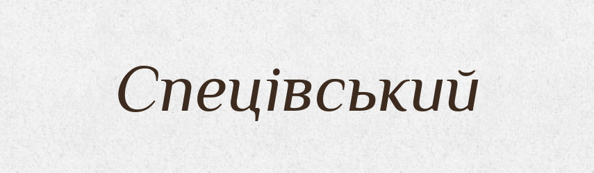 Спецівський — Великий тлумачний словник сучасної української мови