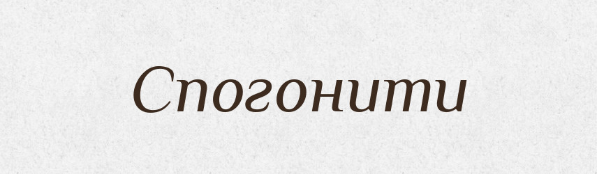 Спогонити — Великий тлумачний словник сучасної української мови