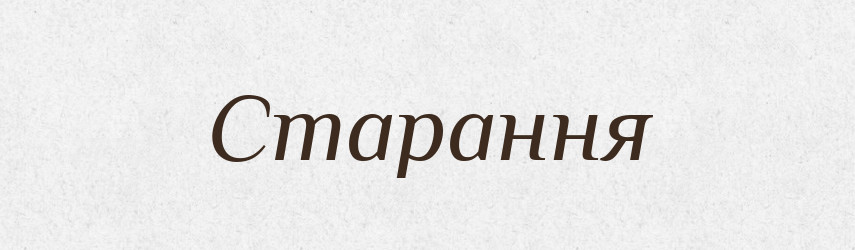 Старання — Великий тлумачний словник сучасної української мови