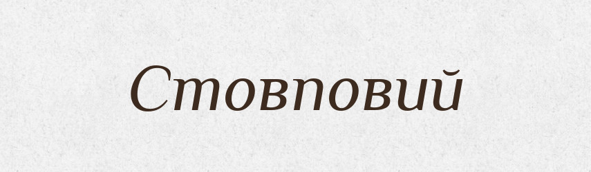 Стовповий — Великий тлумачний словник сучасної української мови