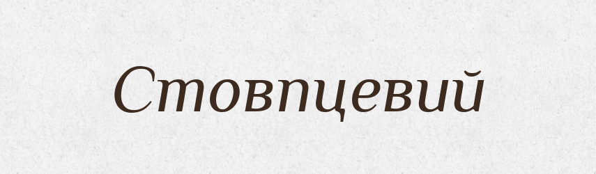 Стовпцевий — Великий тлумачний словник сучасної української мови