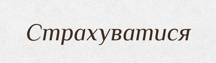 Страхуватися — Великий тлумачний словник сучасної української мови