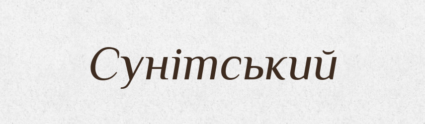 Сунітський — Великий тлумачний словник сучасної української мови