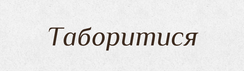 Таборитися — Великий тлумачний словник сучасної української мови