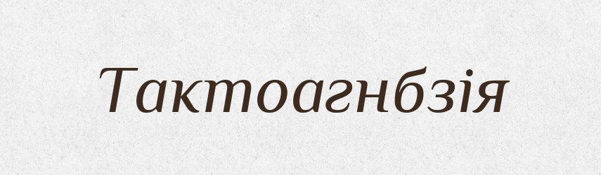 Тактоагнбзія — Великий тлумачний словник сучасної української мови