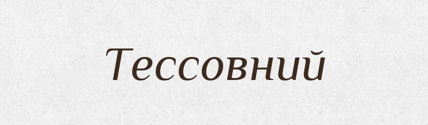 Тессовний — Великий тлумачний словник сучасної української мови