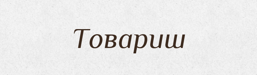 Товариш — Великий тлумачний словник сучасної української мови
