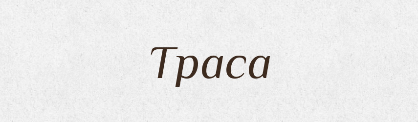 Траса — Великий тлумачний словник сучасної української мови