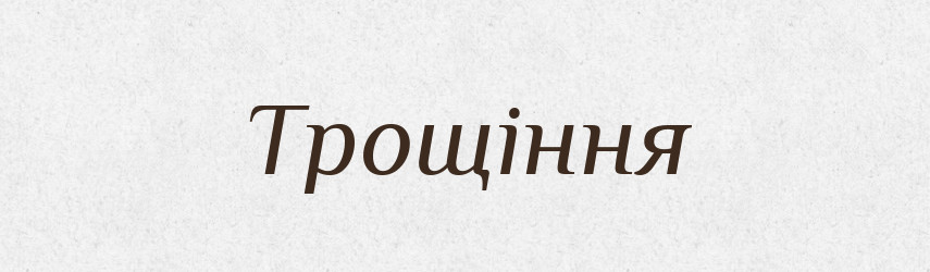 Трощіння — Великий тлумачний словник сучасної української мови