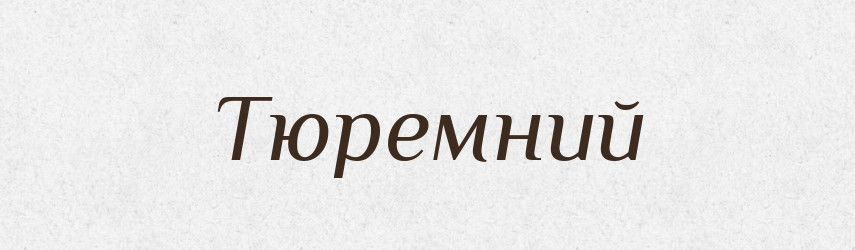 Тюремний — Великий тлумачний словник сучасної української мови