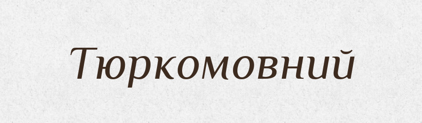 Тюркомовний — Великий тлумачний словник сучасної української мови