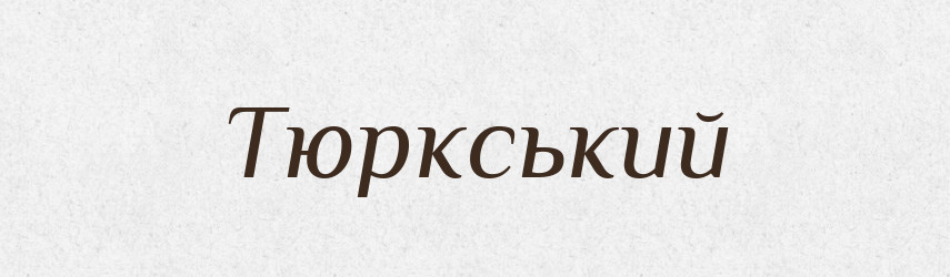 Тюркський — Великий тлумачний словник сучасної української мови