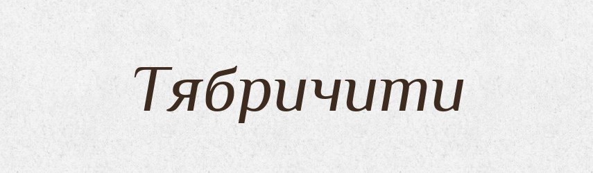 Тябричити — Великий тлумачний словник сучасної української мови