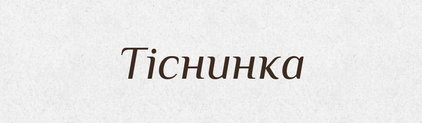 Тіснинка — Великий тлумачний словник сучасної української мови
