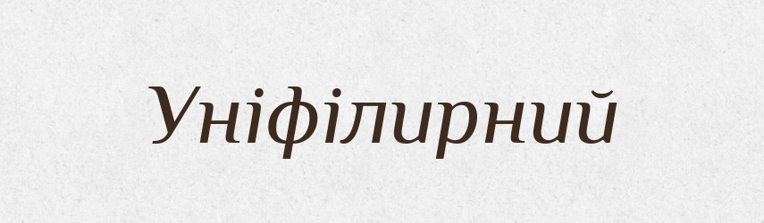 Уніфілирний — Великий тлумачний словник сучасної української мови