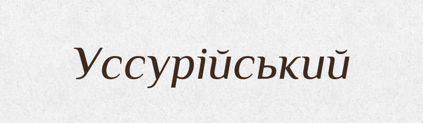 Уссурійський — Великий тлумачний словник сучасної української мови