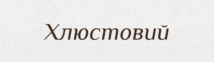 Хлюстовий — Великий тлумачний словник сучасної української мови