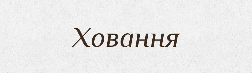 Ховання — Великий тлумачний словник сучасної української мови