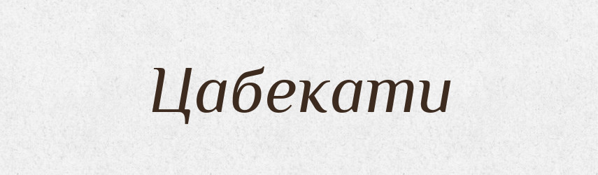 Цабекати — Великий тлумачний словник сучасної української мови