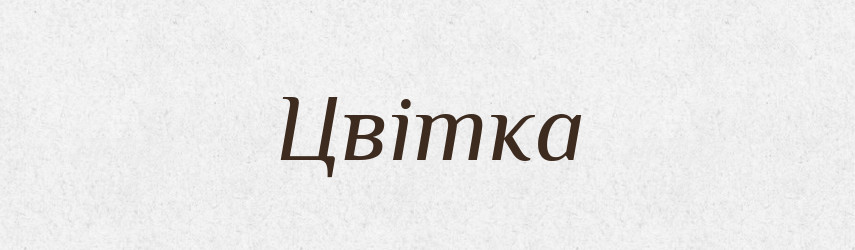 Цвітка — Великий тлумачний словник сучасної української мови