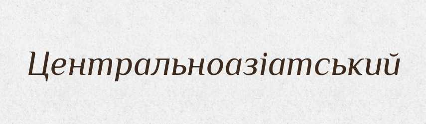 Центральноазіатський — Великий тлумачний словник сучасної української мови