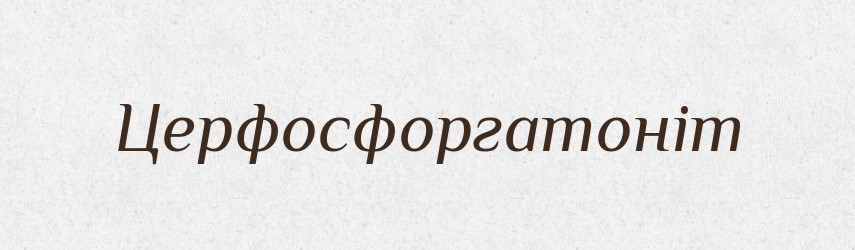 Церфосфоргатоніт — Великий тлумачний словник сучасної української мови