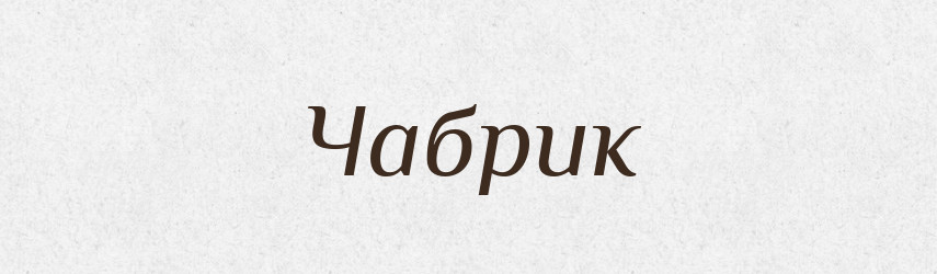 Чабрик — Великий тлумачний словник сучасної української мови
