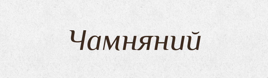 Чамняний — Великий тлумачний словник сучасної української мови