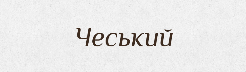 Чеський — Великий тлумачний словник сучасної української мови