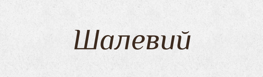 Шалевий — Великий тлумачний словник сучасної української мови