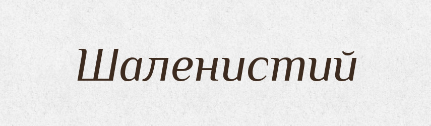 Шаленистий — Великий тлумачний словник сучасної української мови