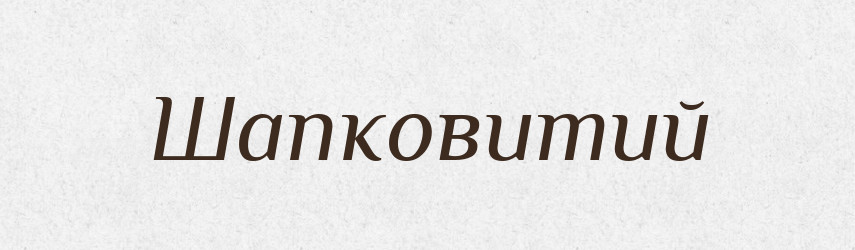 Шапковитий — Великий тлумачний словник сучасної української мови