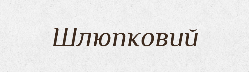 Шлюпковий — Великий тлумачний словник сучасної української мови