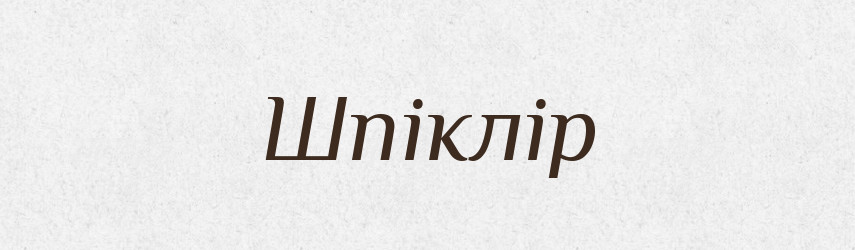 Шпіклір — Великий тлумачний словник сучасної української мови