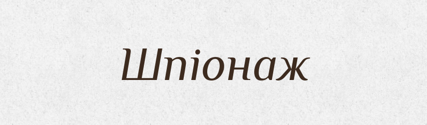 Шпіонаж — Великий тлумачний словник сучасної української мови