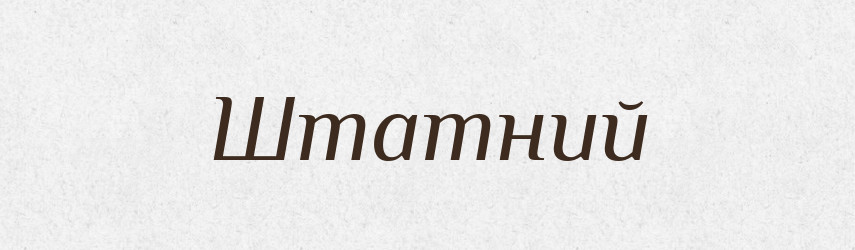 Штатний — Великий тлумачний словник сучасної української мови
