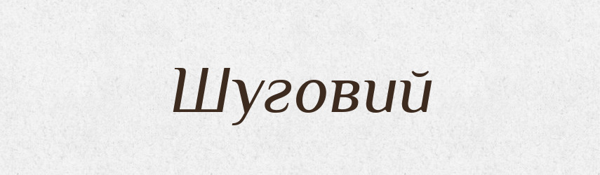 Шуговий — Великий тлумачний словник сучасної української мови