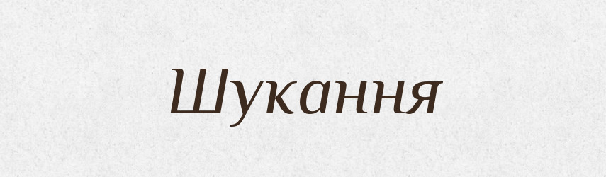 Шукання — Великий тлумачний словник сучасної української мови