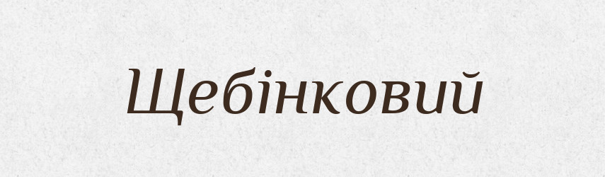 Щебінковий — Великий тлумачний словник сучасної української мови
