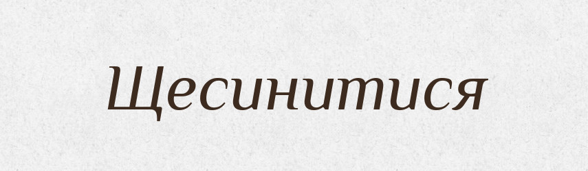 Щесинитися — Великий тлумачний словник сучасної української мови