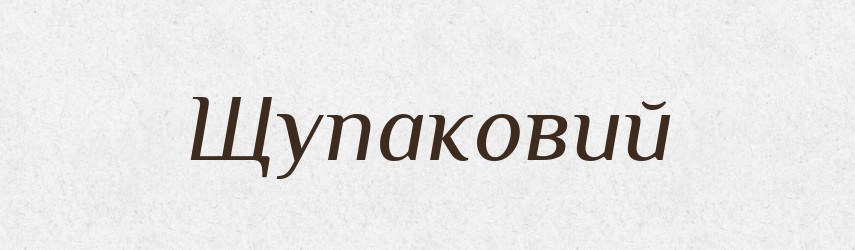 Щупаковий — Великий тлумачний словник сучасної української мови