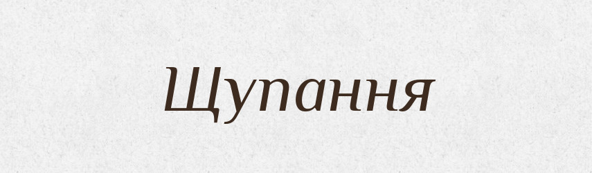 Щупання — Великий тлумачний словник сучасної української мови