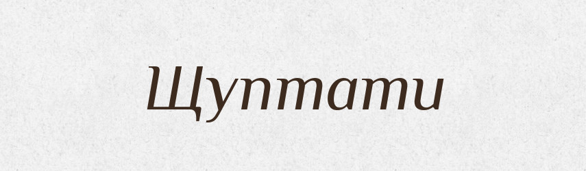 Щуптати — Великий тлумачний словник сучасної української мови